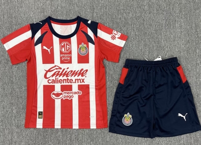 2526 Chivas Home Soccer Kids Soccer Jersey